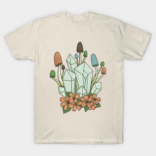 Shrooms and crystals T-Shirt